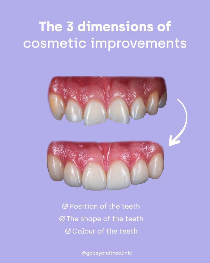3 dimensions of cosmetic improvement