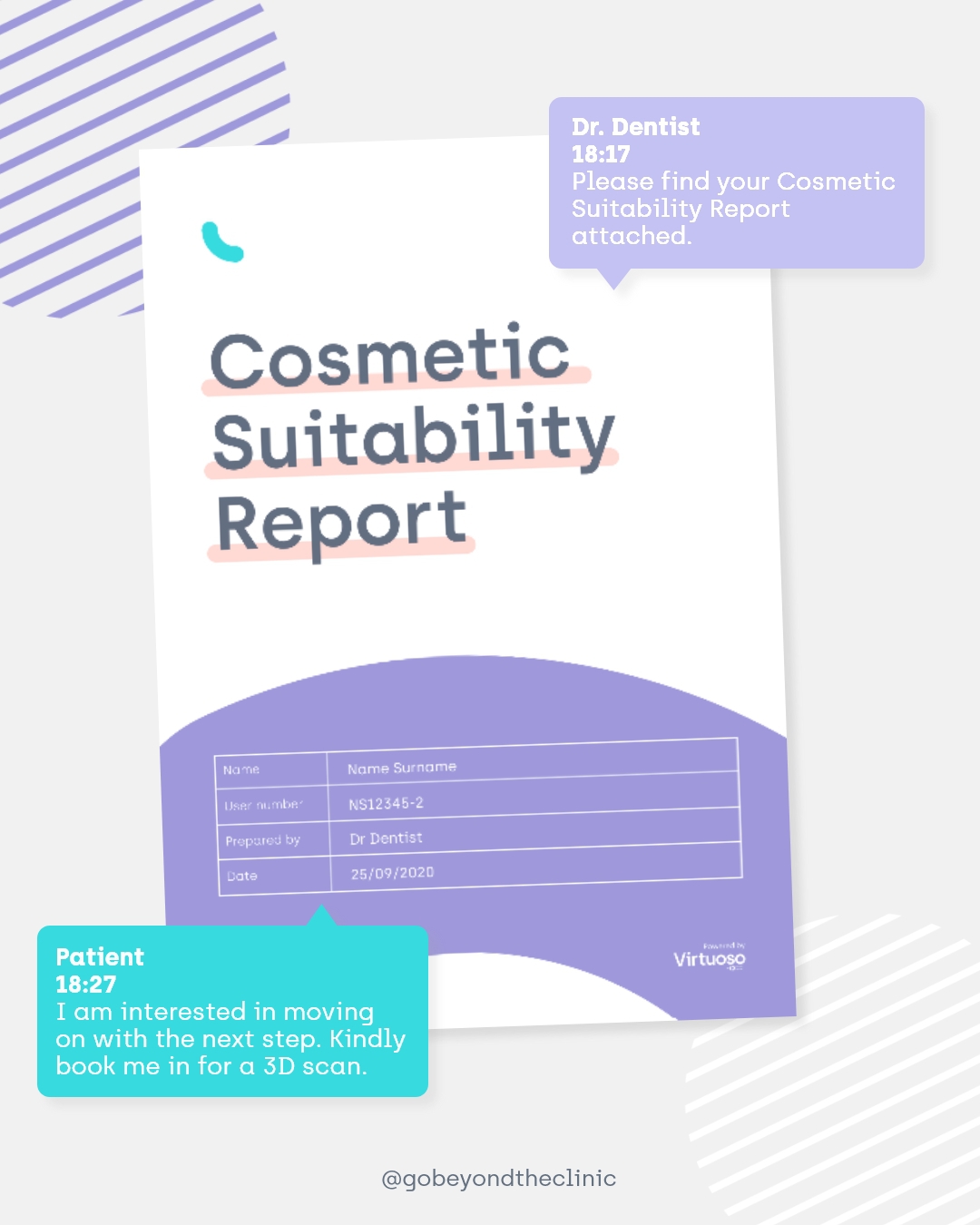 Dental cosmetic suitability report